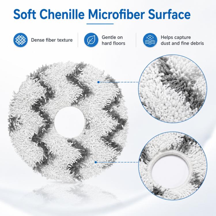 Robot Vacuum Cleaner Replacement Accessories for Xiaomi Mijia Robot Vacuum Mop 2, Specification:Striped Mop Pad