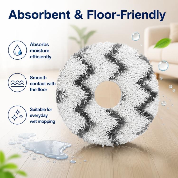 Robot Vacuum Cleaner Replacement Accessories for Xiaomi Mijia Robot Vacuum Mop 2, Specification:Striped Mop Pad