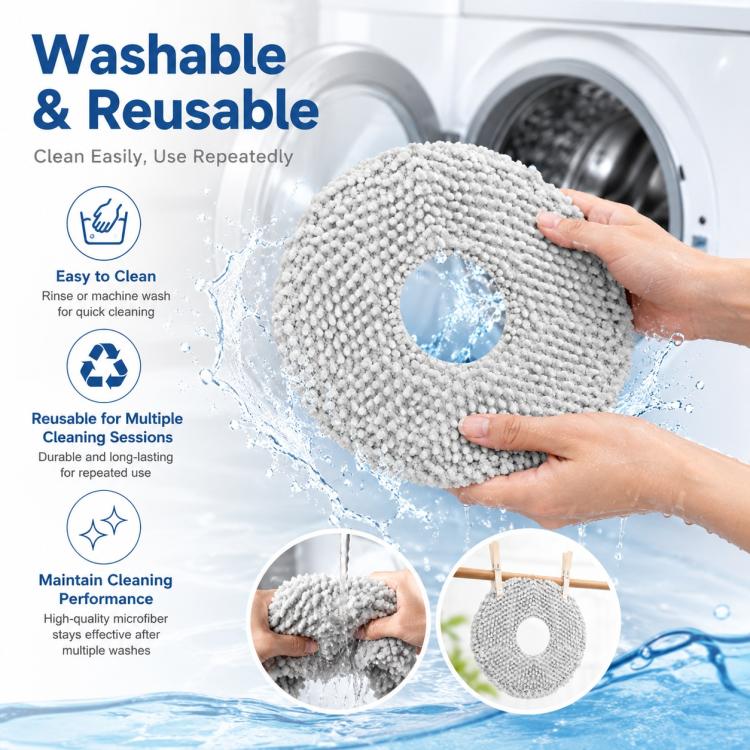 Robot Vacuum Cleaner Replacement Accessories for Xiaomi Mijia Robot Vacuum Mop 2, Specification:Light Gray Mop Pad