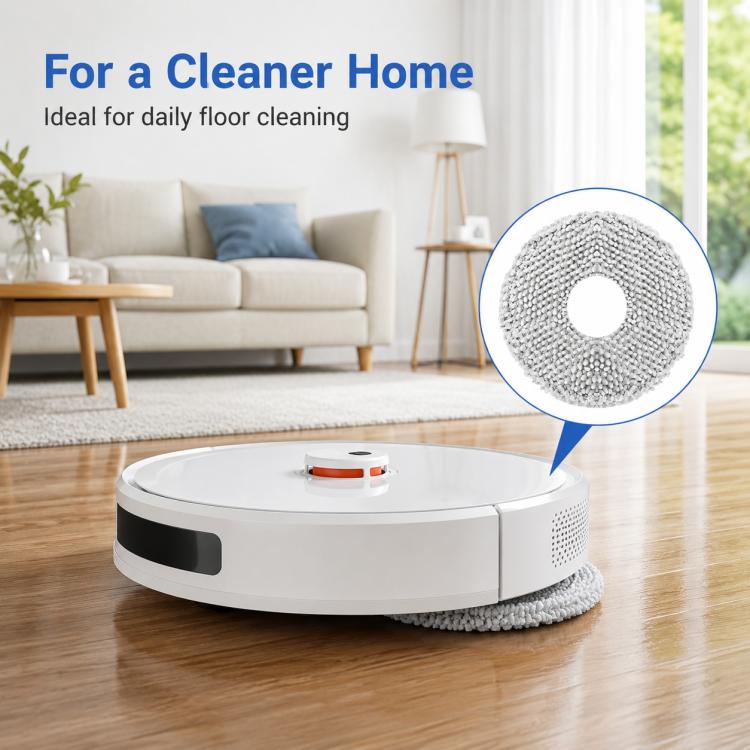 Robot Vacuum Cleaner Replacement Accessories for Xiaomi Mijia Robot Vacuum Mop 2, Specification:Light Gray Mop Pad
