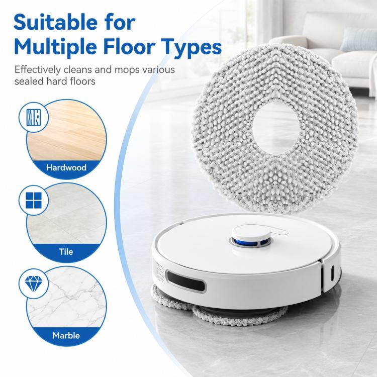 Robot Vacuum Cleaner Replacement Accessories for Xiaomi Mijia Robot Vacuum Mop 2, Specification:Light Gray Mop Pad