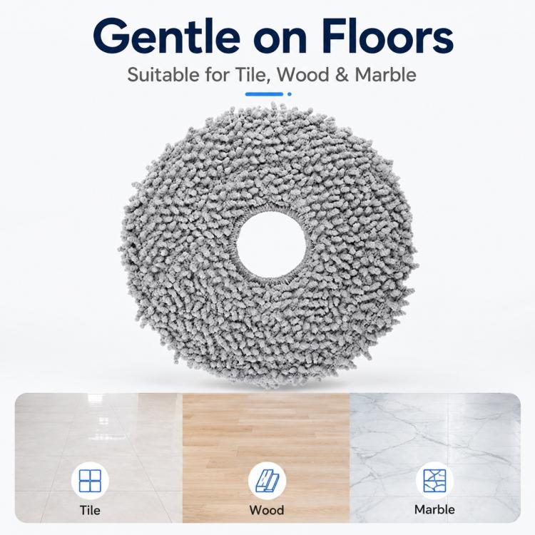 Robot Vacuum Cleaner Replacement Accessories for Xiaomi Mijia Robot Vacuum Mop 2, Specification:Dark Gray Mop Pad