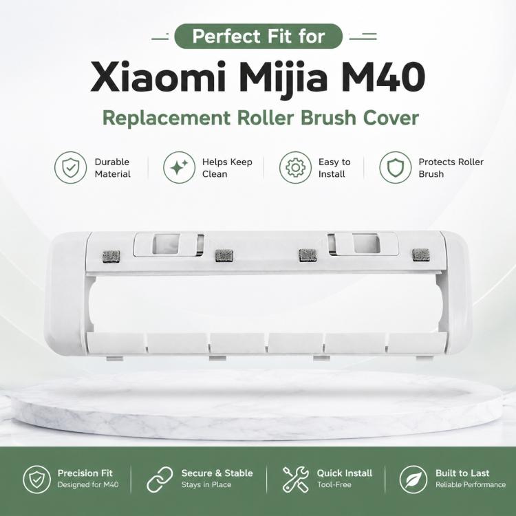 Replacement Accessories for Xiaomi Mijia M40 Robot Vacuum Cleaner, Specification:Rubber Brush Cover