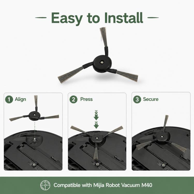 Replacement Accessories for Xiaomi Mijia M40 Robot Vacuum Cleaner, Specification:Side Brush