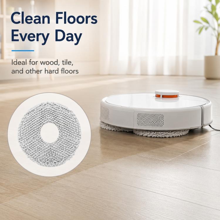 Replacement Accessories for Xiaomi Mijia M40 Robot Vacuum Cleaner, Specification:Light Gray Mop Pad