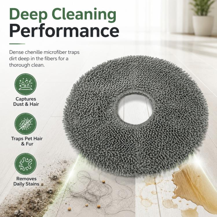 Replacement Accessories for Xiaomi Mijia M40 Robot Vacuum Cleaner, Specification:Dark Gray Mop Pad