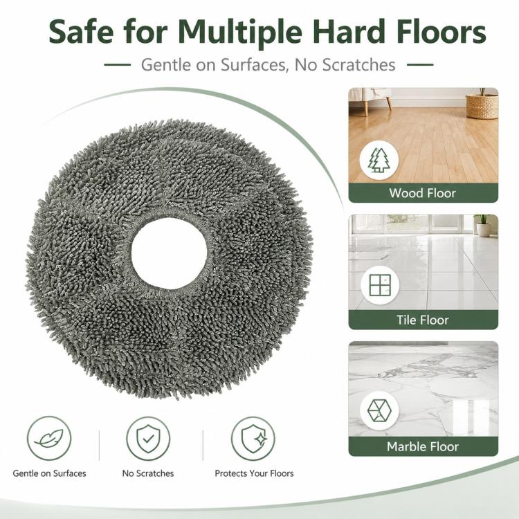 Replacement Accessories for Xiaomi Mijia M40 Robot Vacuum Cleaner, Specification:Dark Gray Mop Pad