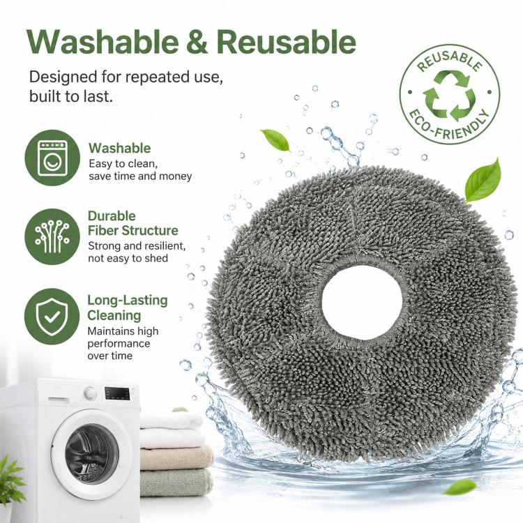 Replacement Accessories for Xiaomi Mijia M40 Robot Vacuum Cleaner, Specification:Dark Gray Mop Pad