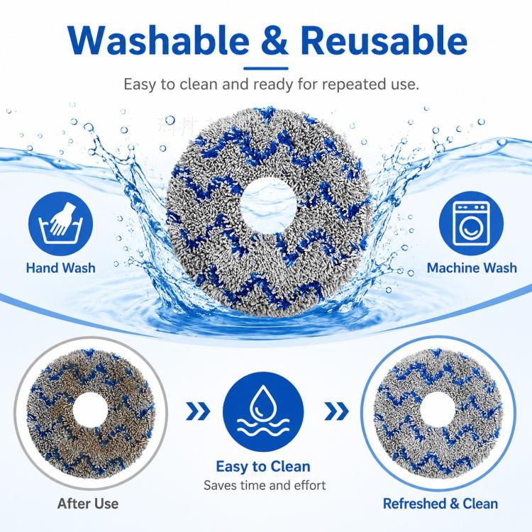 Replacement Accessories for Xiaomi Mijia M40 Robot Vacuum Cleaner, Specification:Blue Striped Mop Pad
