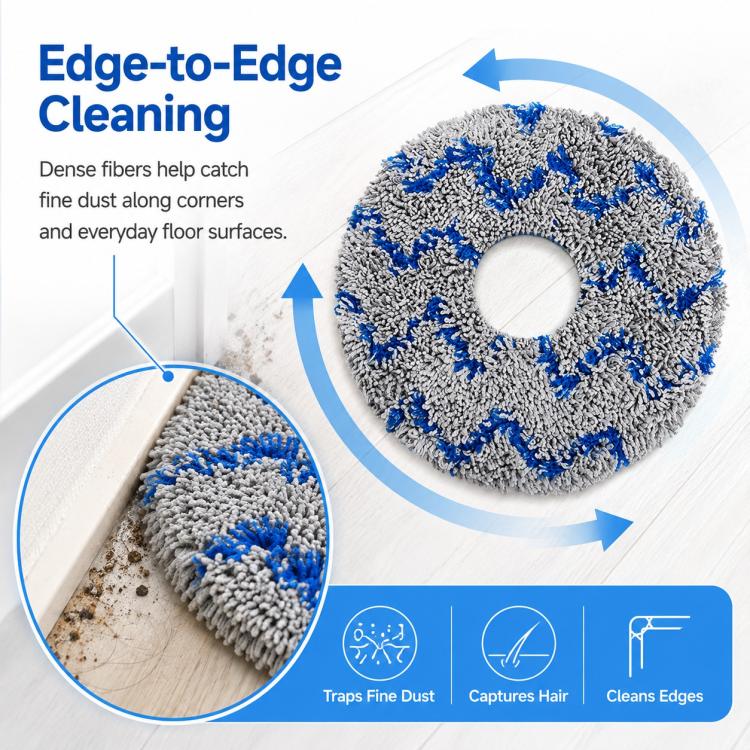 Replacement Accessories for Xiaomi Mijia M40 Robot Vacuum Cleaner, Specification:Blue Striped Mop Pad