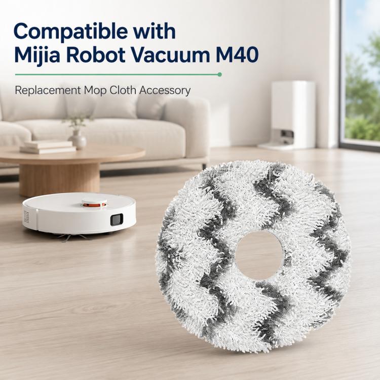 Replacement Accessories for Xiaomi Mijia M40 Robot Vacuum Cleaner, Specification:Striped Mop Pad