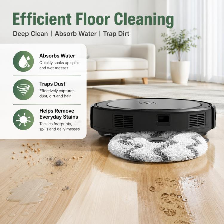 Replacement Accessories for Xiaomi Mijia M40 Robot Vacuum Cleaner, Specification:Striped Mop Pad