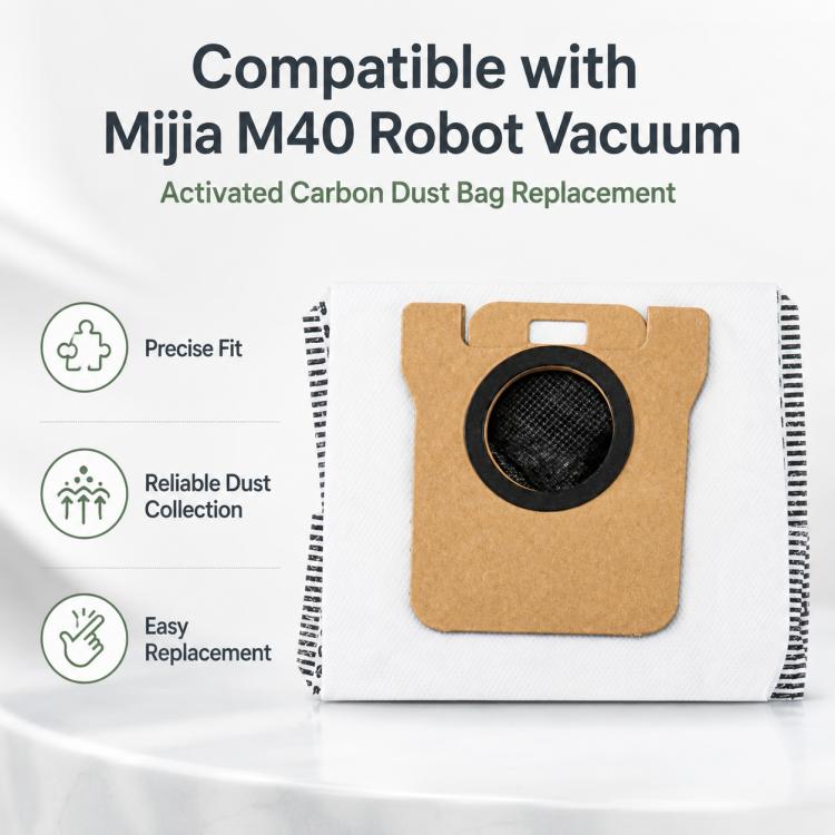 Replacement Accessories for Xiaomi Mijia M40 Robot Vacuum Cleaner, Specification:Activated Carbon Dust Bag