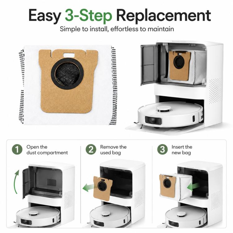 Replacement Accessories for Xiaomi Mijia M40 Robot Vacuum Cleaner, Specification:Activated Carbon Dust Bag