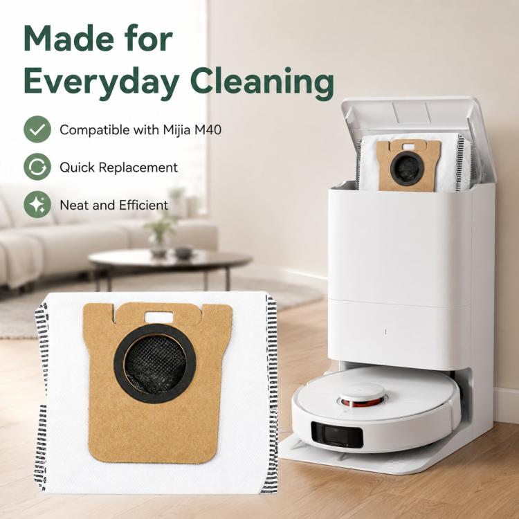 Replacement Accessories for Xiaomi Mijia M40 Robot Vacuum Cleaner, Specification:Activated Carbon Dust Bag