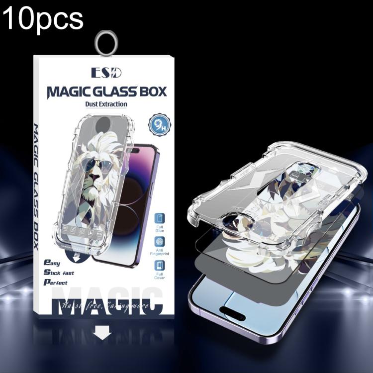 For iPhone Air 10pcs Easy Install Dust-proof Box HD Tempered Glass Film