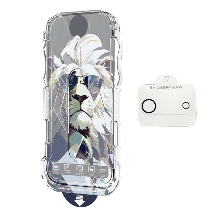 For iPhone Air 10pcs Easy Install Dust-proof Box HD Tempered Glass Film with Lens Film