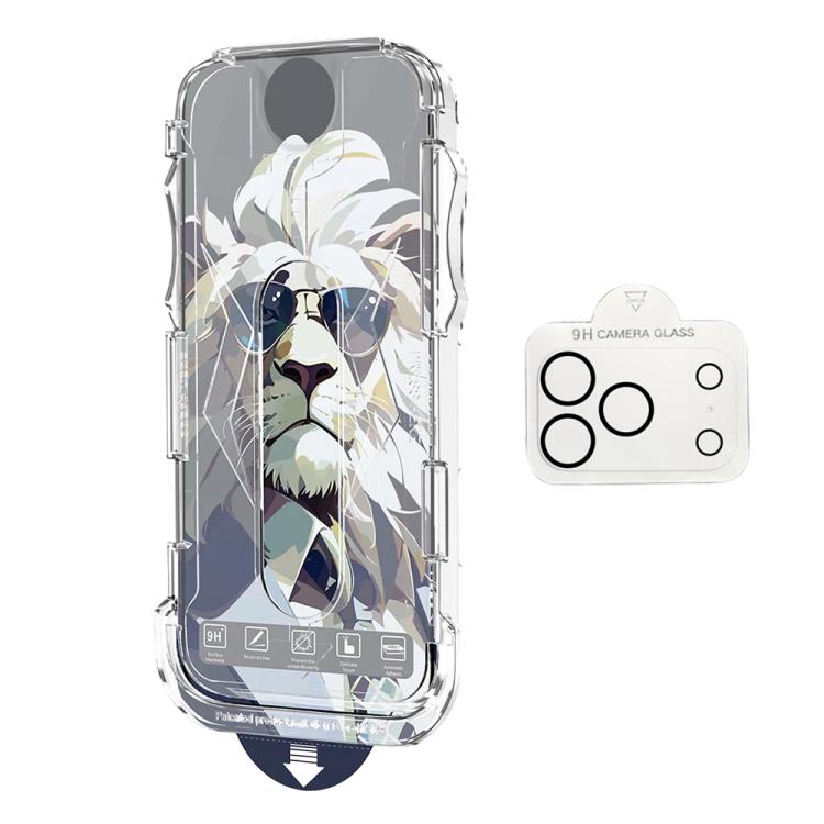 For iPhone 17 Pro Max 10pcs Easy Install Dust-proof Box HD Tempered Glass Film with Lens Film