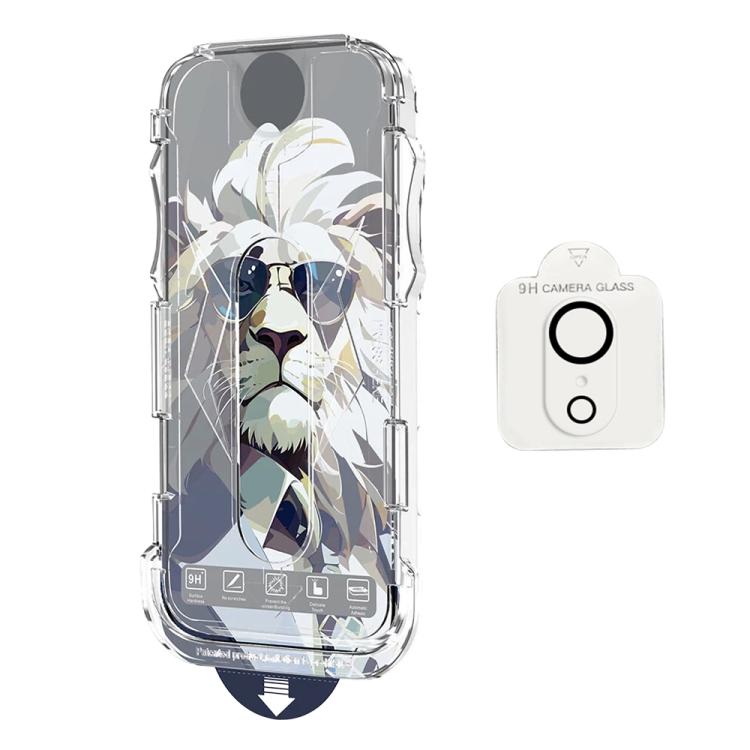 For iPhone XR 10pcs Easy Install Dust-proof Box HD Tempered Glass Film with Lens Film