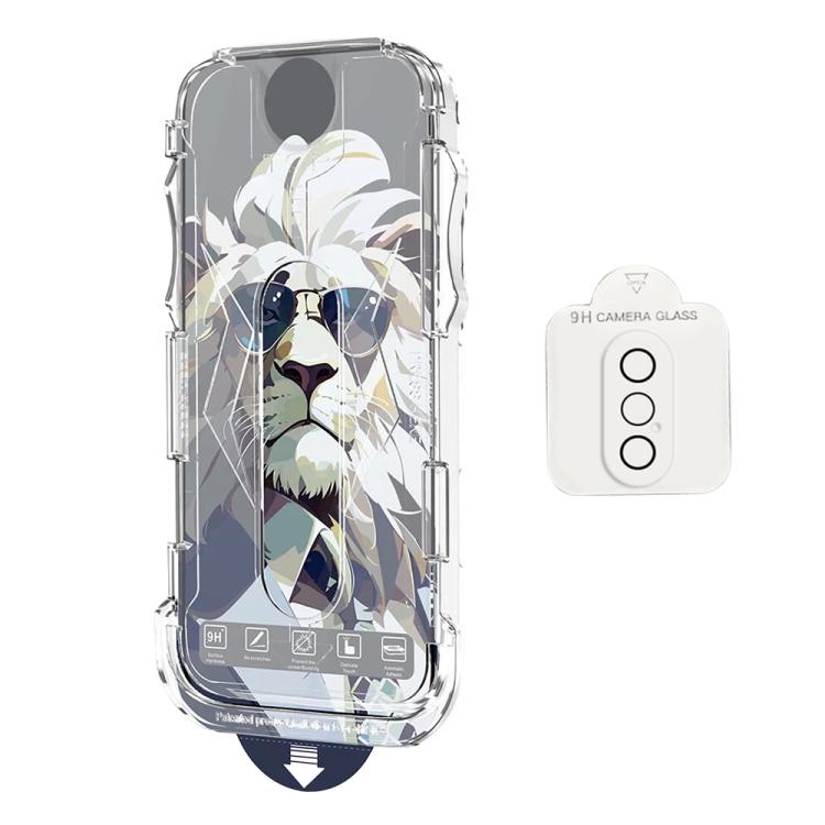 For iPhone XS / X 10pcs Easy Install Dust-proof Box HD Tempered Glass Film with Lens Film