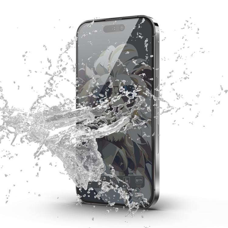 For iPhone 14 Pro 10pcs Easy Install Dust-proof Box Privacy Tempered Glass Film