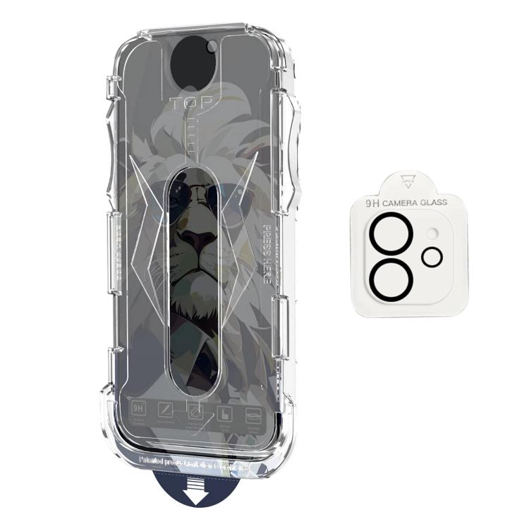 For iPhone 11 10pcs Easy Install Dust-proof Box Privacy Tempered Glass Film with Lens Film