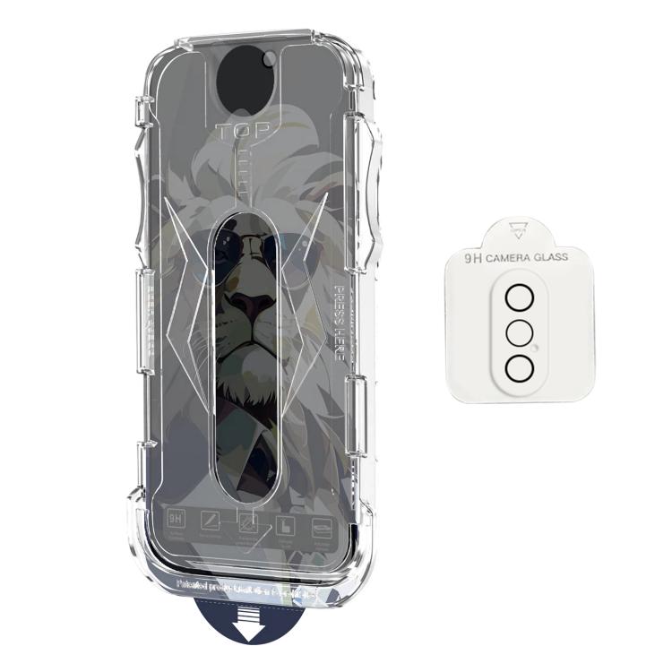 For iPhone XS / X 10pcs Easy Install Dust-proof Box Privacy Tempered Glass Film with Lens Film