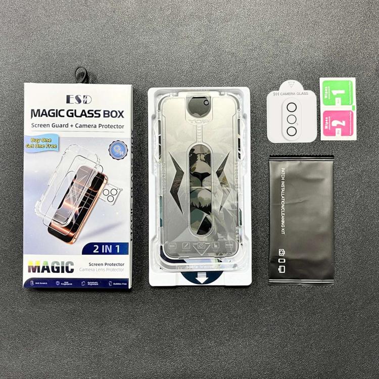 For iPhone XS / X 10pcs Easy Install Dust-proof Box Privacy Tempered Glass Film with Lens Film