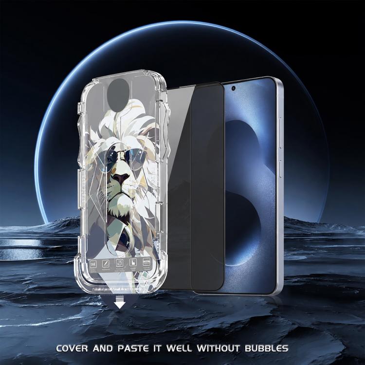 For Galaxy S25 / S24 5G 10pcs Easy Install Dust-proof Box Privacy Tempered Glass Film, Support Ultrasonic Unlock