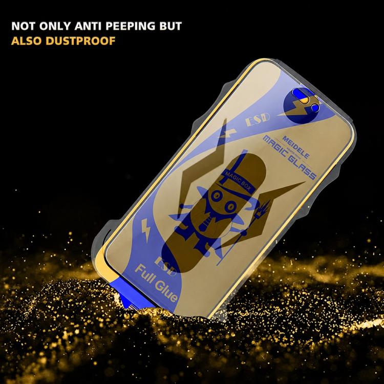 For iPhone 11 Pro 10pcs MEIDELE Easy Install Dust-proof Box Privacy Tempered Glass Film