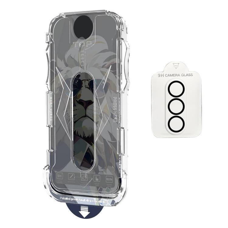 For Galaxy S22 5G 10pcs Easy Install Dust-proof Box Privacy Tempered Glass Film with Lens Film, Support Ultrasonic Unlock