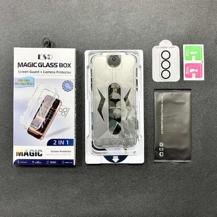 For Galaxy S22 5G 10pcs Easy Install Dust-proof Box Privacy Tempered Glass Film with Lens Film, Support Ultrasonic Unlock