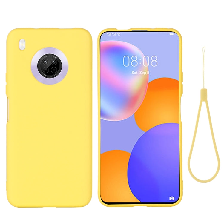 For Huawei Y9a Pure Color Liquid Silicone Shockproof Full Coverage Case