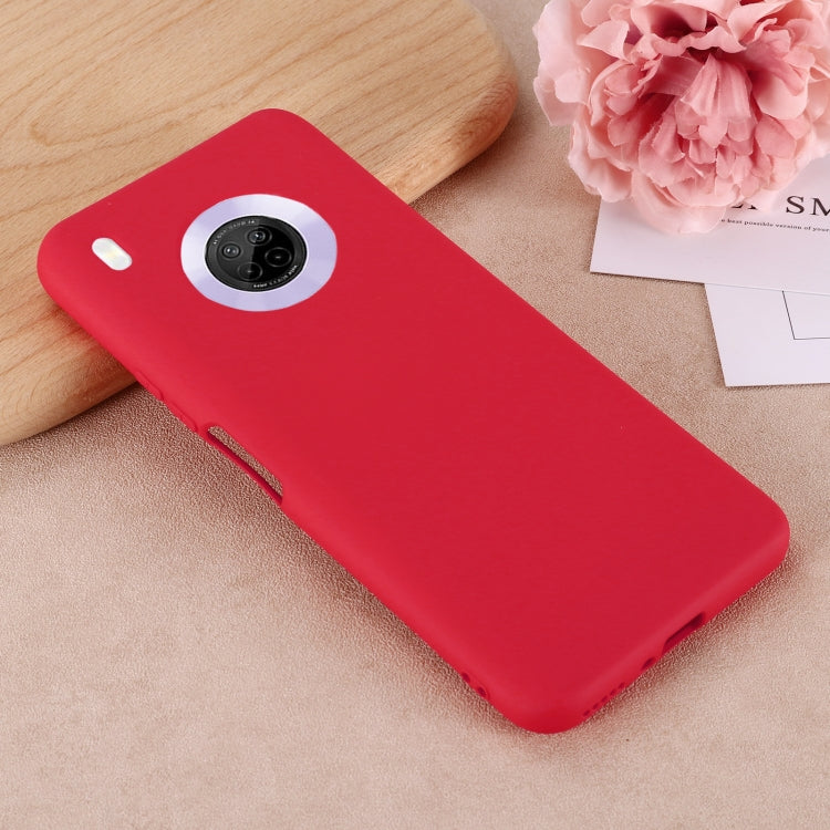 For Huawei Y9a Pure Color Liquid Silicone Shockproof Full Coverage Case