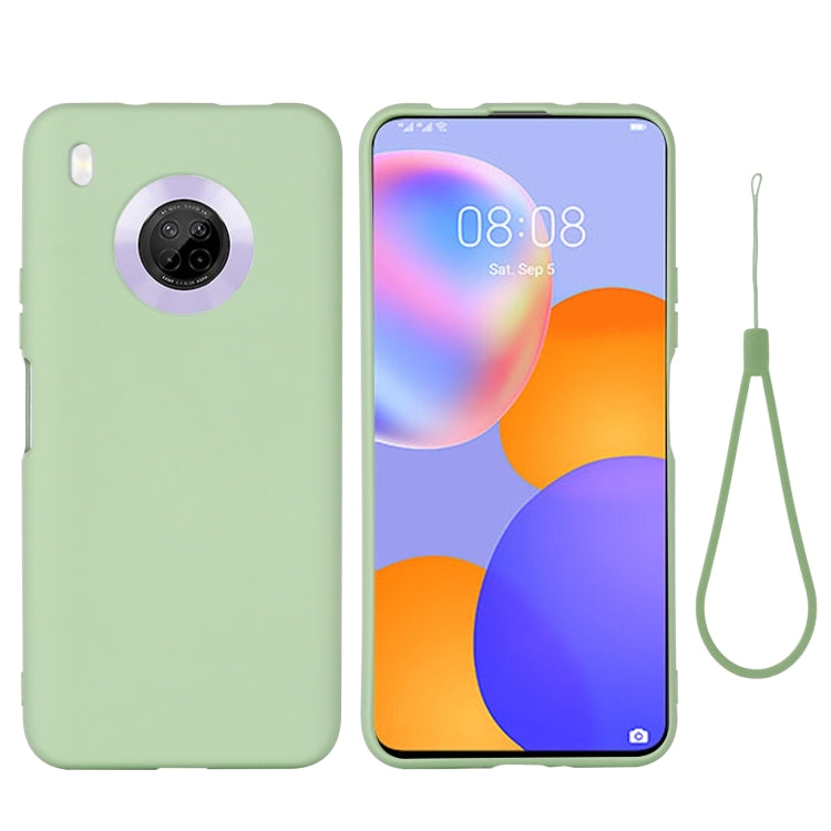 For Huawei Y9a Pure Color Liquid Silicone Shockproof Full Coverage Case