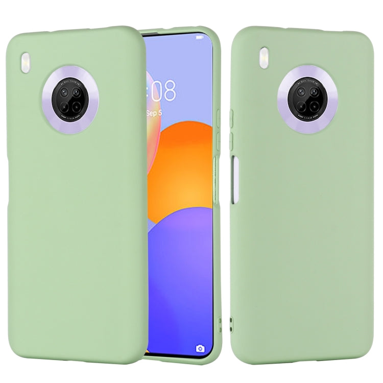 For Huawei Y9a Pure Color Liquid Silicone Shockproof Full Coverage Case