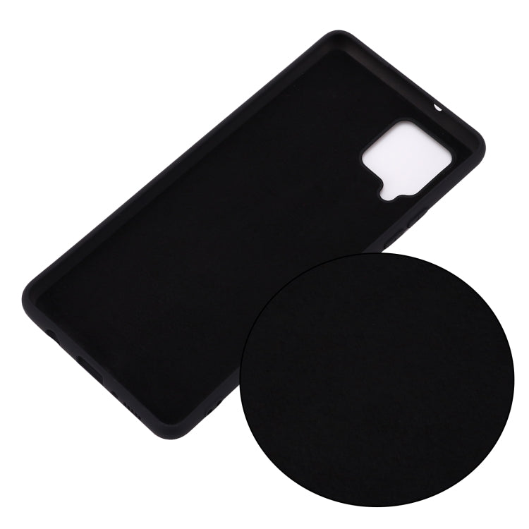 For Samsung Galaxy A42 5G Pure Color Liquid Silicone Shockproof Full Coverage Case