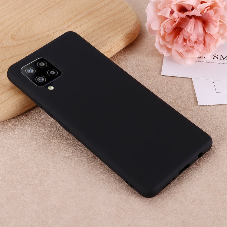 For Samsung Galaxy A42 5G Pure Color Liquid Silicone Shockproof Full Coverage Case