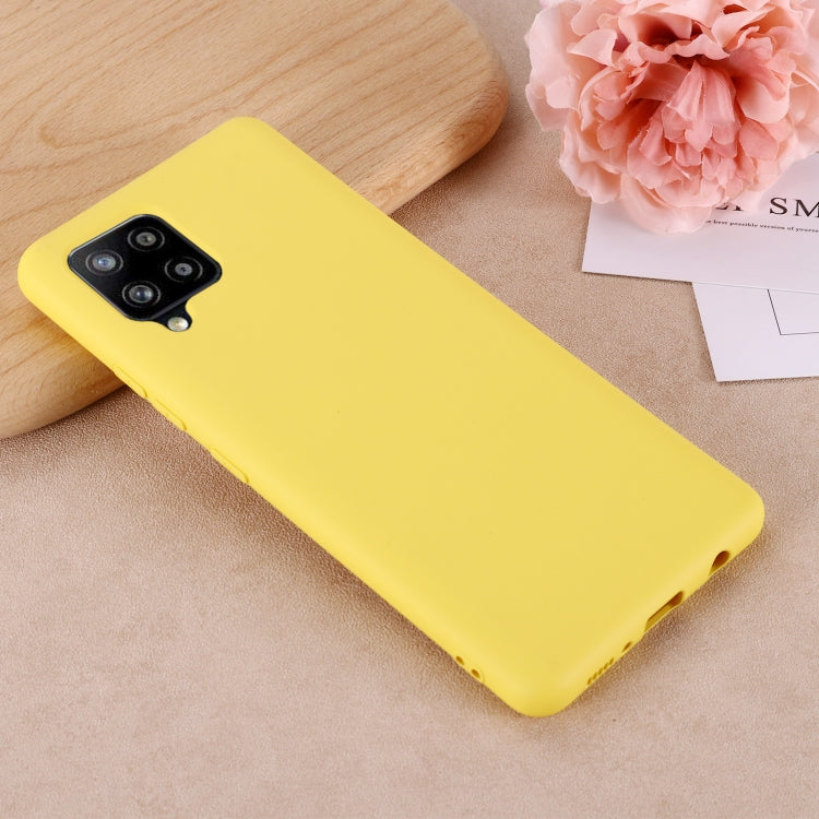 For Samsung Galaxy A42 5G Pure Color Liquid Silicone Shockproof Full Coverage Case