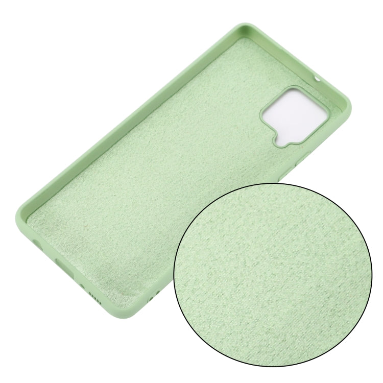 For Samsung Galaxy A42 5G Pure Color Liquid Silicone Shockproof Full Coverage Case