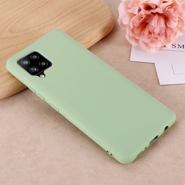 For Samsung Galaxy A42 5G Pure Color Liquid Silicone Shockproof Full Coverage Case