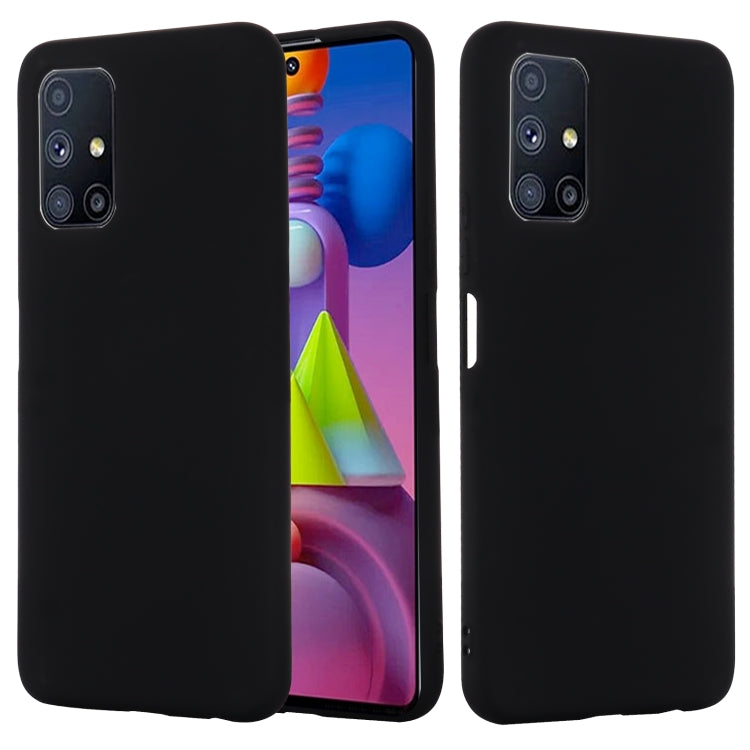 For Samsung Galaxy M51 (Indian Version) Pure Color Liquid Silicone Shockproof Full Coverage Case