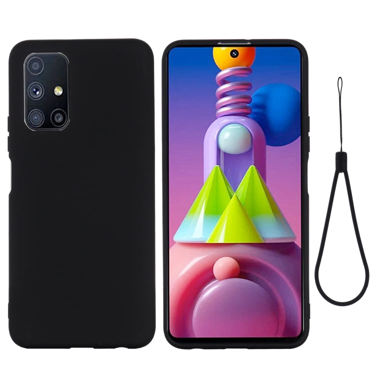 For Samsung Galaxy M51 (Indian Version) Pure Color Liquid Silicone Shockproof Full Coverage Case