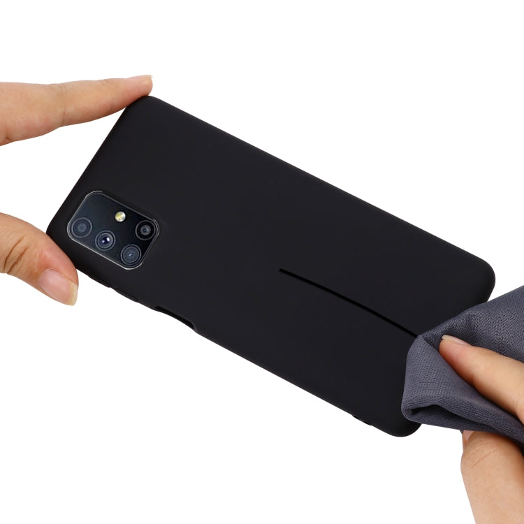 For Samsung Galaxy M51 (Indian Version) Pure Color Liquid Silicone Shockproof Full Coverage Case