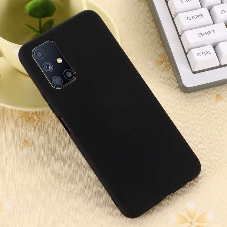 For Samsung Galaxy M51 (Indian Version) Pure Color Liquid Silicone Shockproof Full Coverage Case