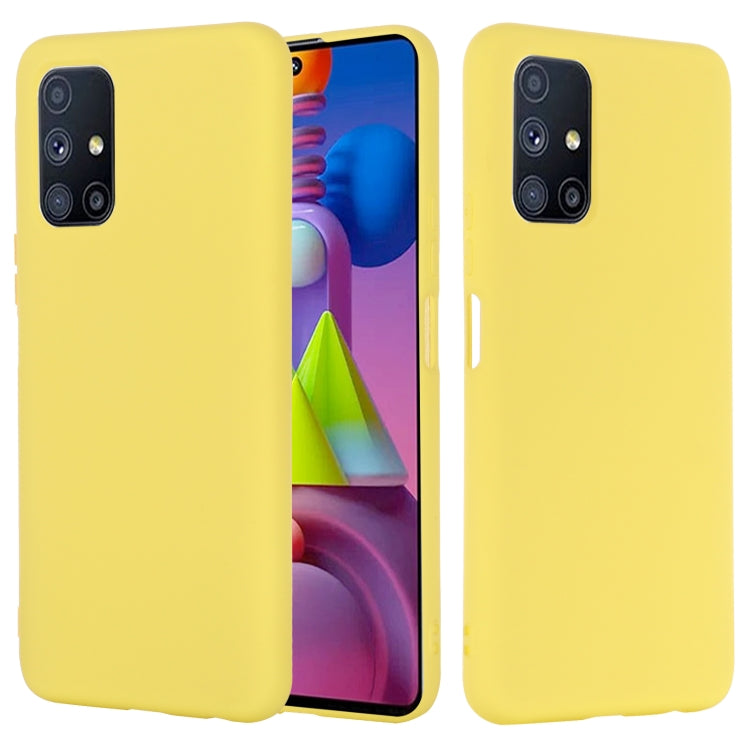 For Samsung Galaxy M51 (Indian Version) Pure Color Liquid Silicone Shockproof Full Coverage Case