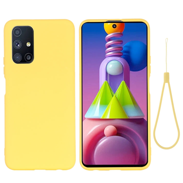 For Samsung Galaxy M51 (Indian Version) Pure Color Liquid Silicone Shockproof Full Coverage Case
