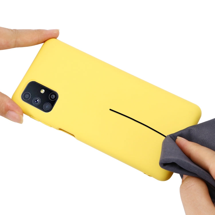 For Samsung Galaxy M51 (Indian Version) Pure Color Liquid Silicone Shockproof Full Coverage Case