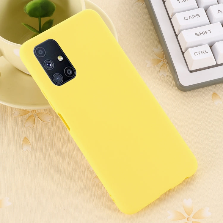 For Samsung Galaxy M51 (Indian Version) Pure Color Liquid Silicone Shockproof Full Coverage Case