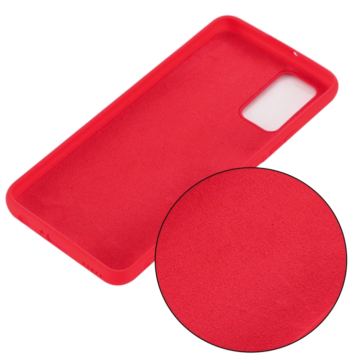 For Samsung Galaxy M51 (Indian Version) Pure Color Liquid Silicone Shockproof Full Coverage Case